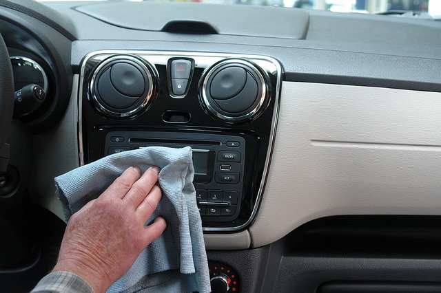 Cleaning the car